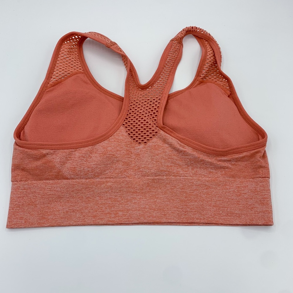 VS Pink Orange Mesh Strap Pull On Sports Bra - Picture 3 of 4